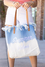 Load image into Gallery viewer, Fringe Summer Vibes Bag - Blue

