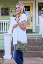 Load image into Gallery viewer, Crochet Zipper Bag - Olive
