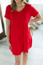 Load image into Gallery viewer, Ruffle Dress - Red
