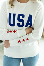 Load image into Gallery viewer, USA Pullover - White
