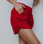 Load image into Gallery viewer, Harem Shorts In Red
