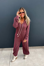 Load image into Gallery viewer, Ribbed Hayden Hooded Jumpsuit
