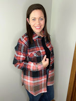 Load image into Gallery viewer, Pair This Flannel In Black/Rust
