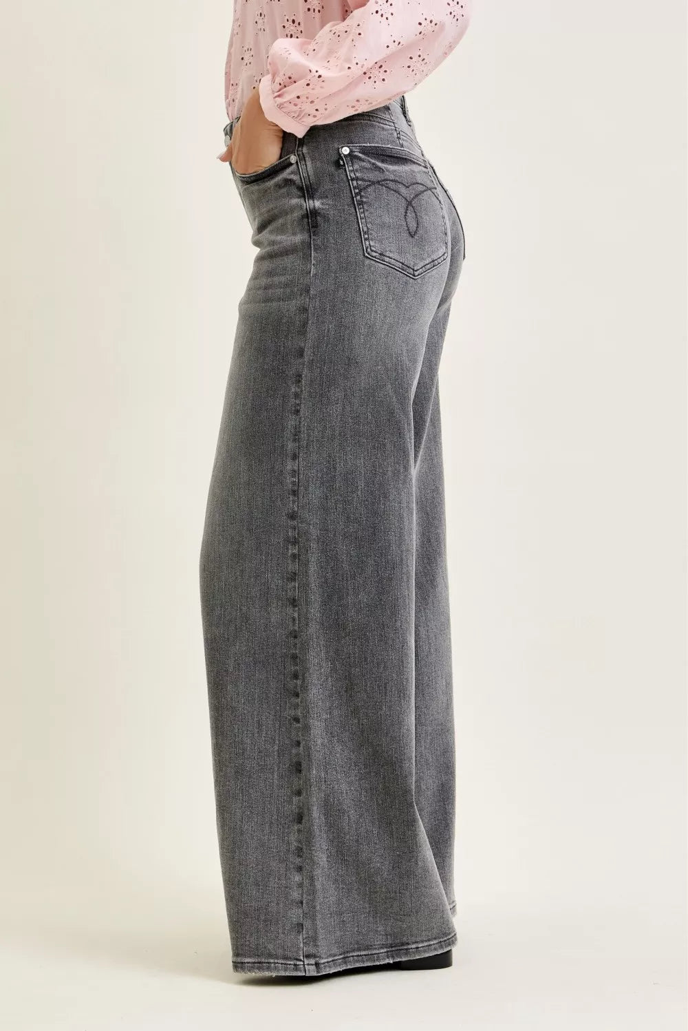 Silver Lining Palazzo Jeans by Judy Blue