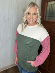 Hindsight Top In Olive
