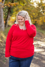 Load image into Gallery viewer, Leah Long Sleeve Top - Red
