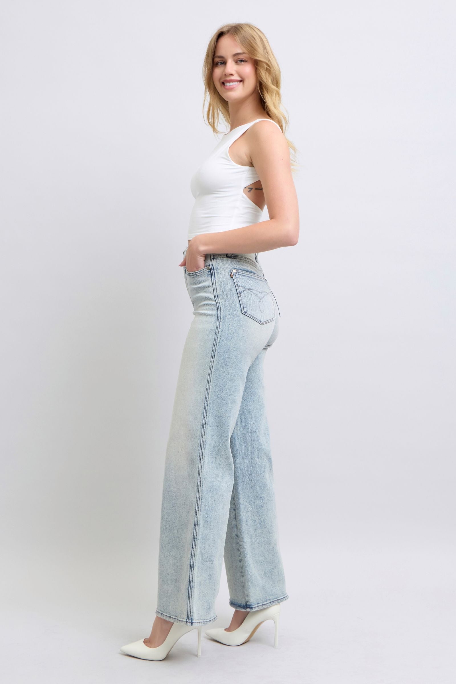 Miranda Retro Wide Leg Jeans by Judy Blue