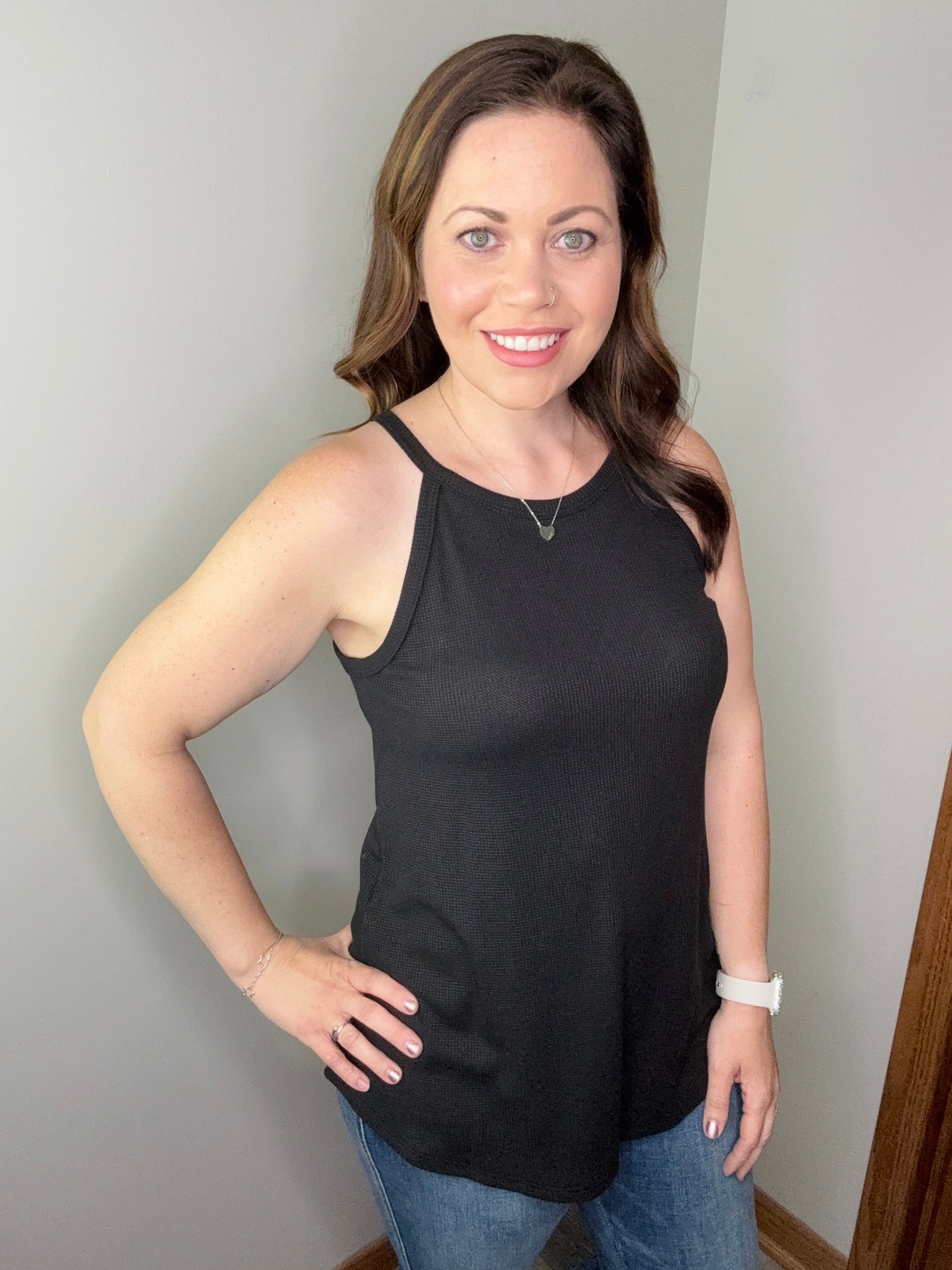 Black Surprised Tank FINAL SALE