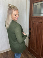 Load image into Gallery viewer, Restock Cardigan In Dark Olive
