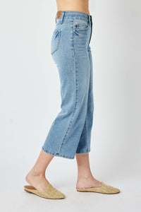 Let's Cause Trouble Judy Blue Crop Jeans