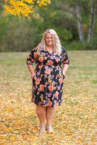 Taylor Dress - Black Fall Floral Mix