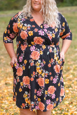 Load image into Gallery viewer, Taylor Dress - Black Fall Floral Mix
