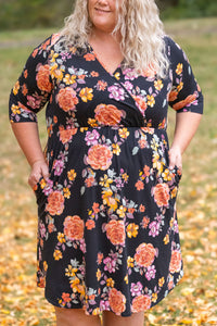 Taylor Dress - Black Fall Floral Mix