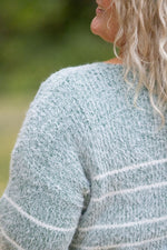 Load image into Gallery viewer, Cozy Striped Sweater - Green
