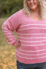 Load image into Gallery viewer, Cozy Striped Sweater - Red
