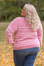 Load image into Gallery viewer, Cozy Striped Sweater - Red
