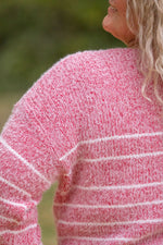 Load image into Gallery viewer, Cozy Striped Sweater - Red
