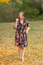 Load image into Gallery viewer, Taylor Dress - Black Fall Floral Mix
