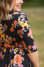 Load image into Gallery viewer, Taylor Dress - Black Fall Floral Mix
