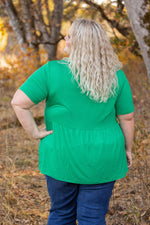 Load image into Gallery viewer, Sarah Ruffle Short Sleeve - Green
