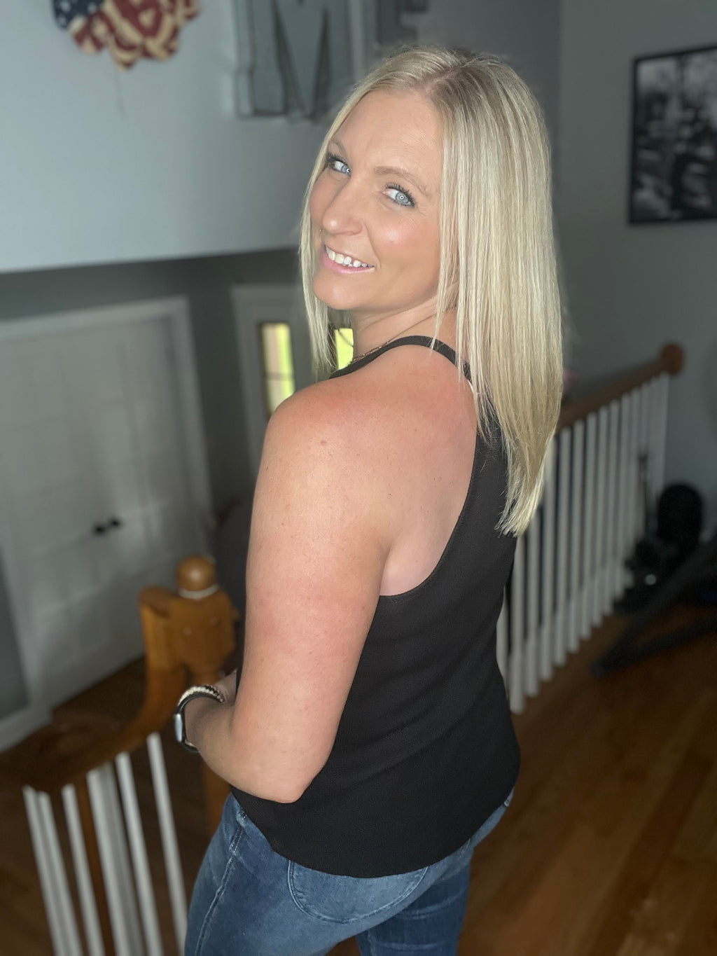 Black Surprised Tank FINAL SALE