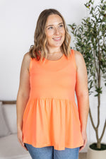 Load image into Gallery viewer, Renee Ruffle Tank - Neon Coral
