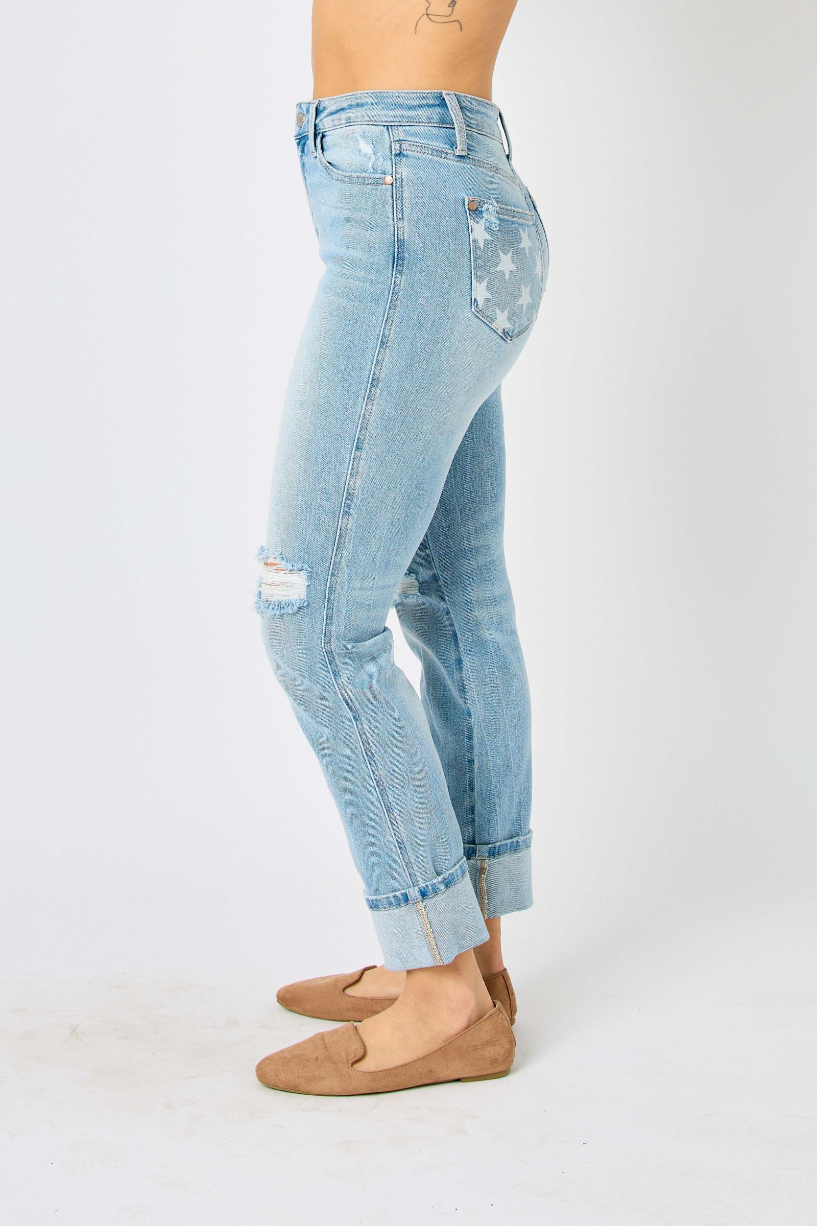 Lucky Stars Judy Blue Boyfriend Jeans