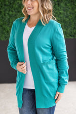 Load image into Gallery viewer, High Pocket Cardigan - Teal FINAL SALE
