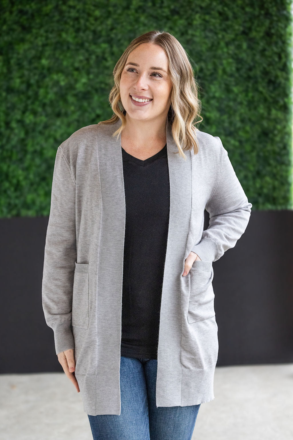 High Pocket Cardigan - Grey FINAL SALE