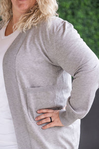 High Pocket Cardigan - Grey FINAL SALE