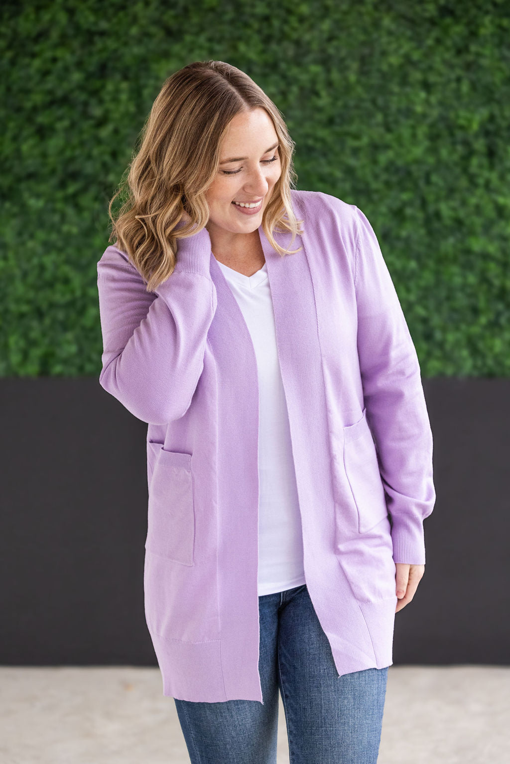 High Pocket Cardigan - Lavender FINAL SALE