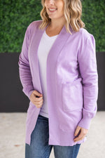 Load image into Gallery viewer, High Pocket Cardigan - Lavender FINAL SALE
