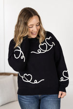 Load image into Gallery viewer, Black Hearts Sweater
