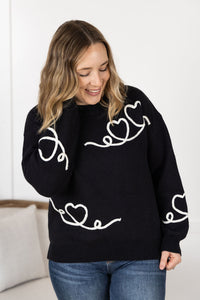 Black Hearts Sweater