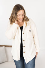 Load image into Gallery viewer, Fleece Shacket - Cream
