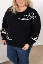 Load image into Gallery viewer, Black Hearts Sweater
