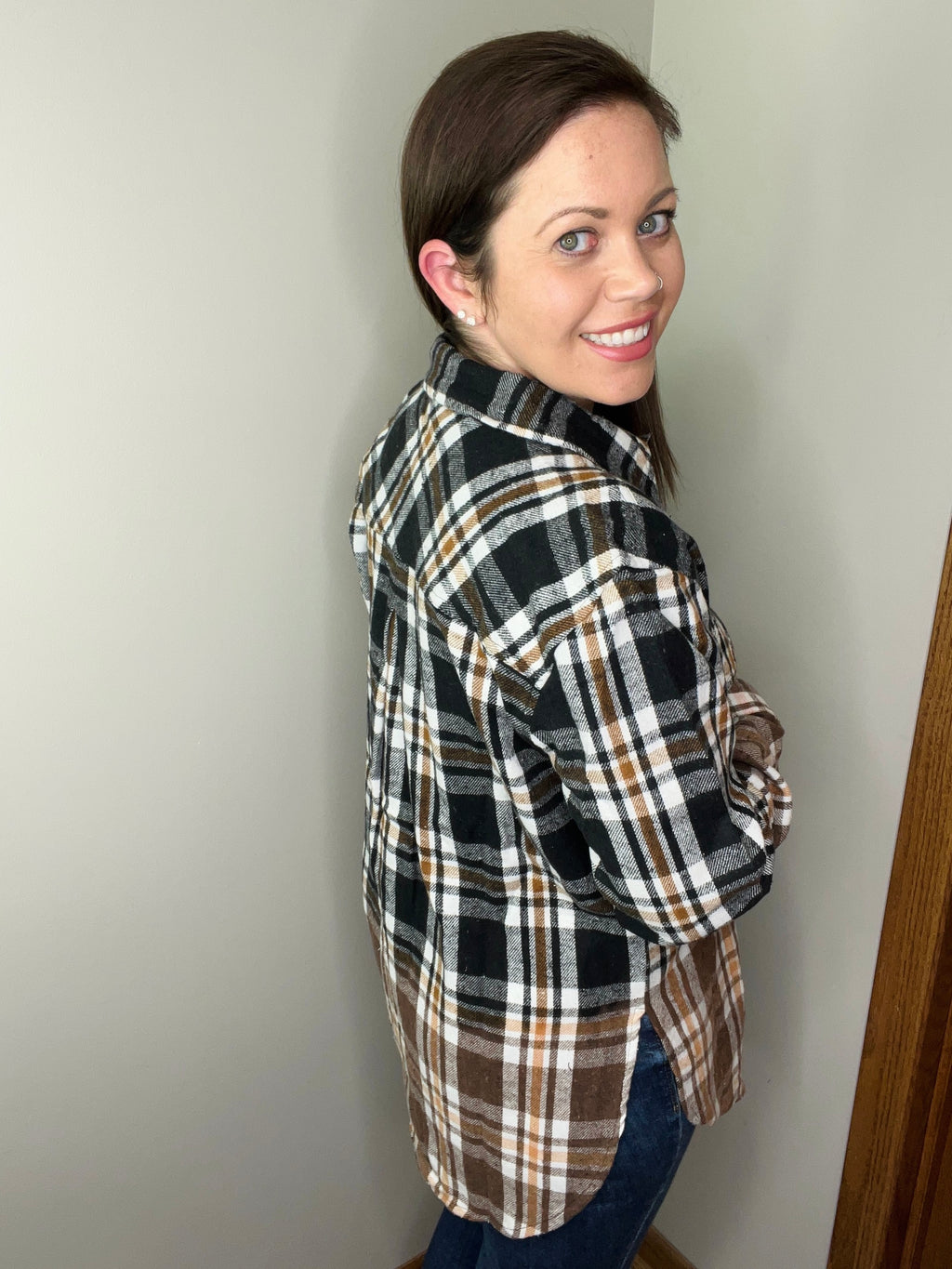 Pair This Flannel In Black/Camel