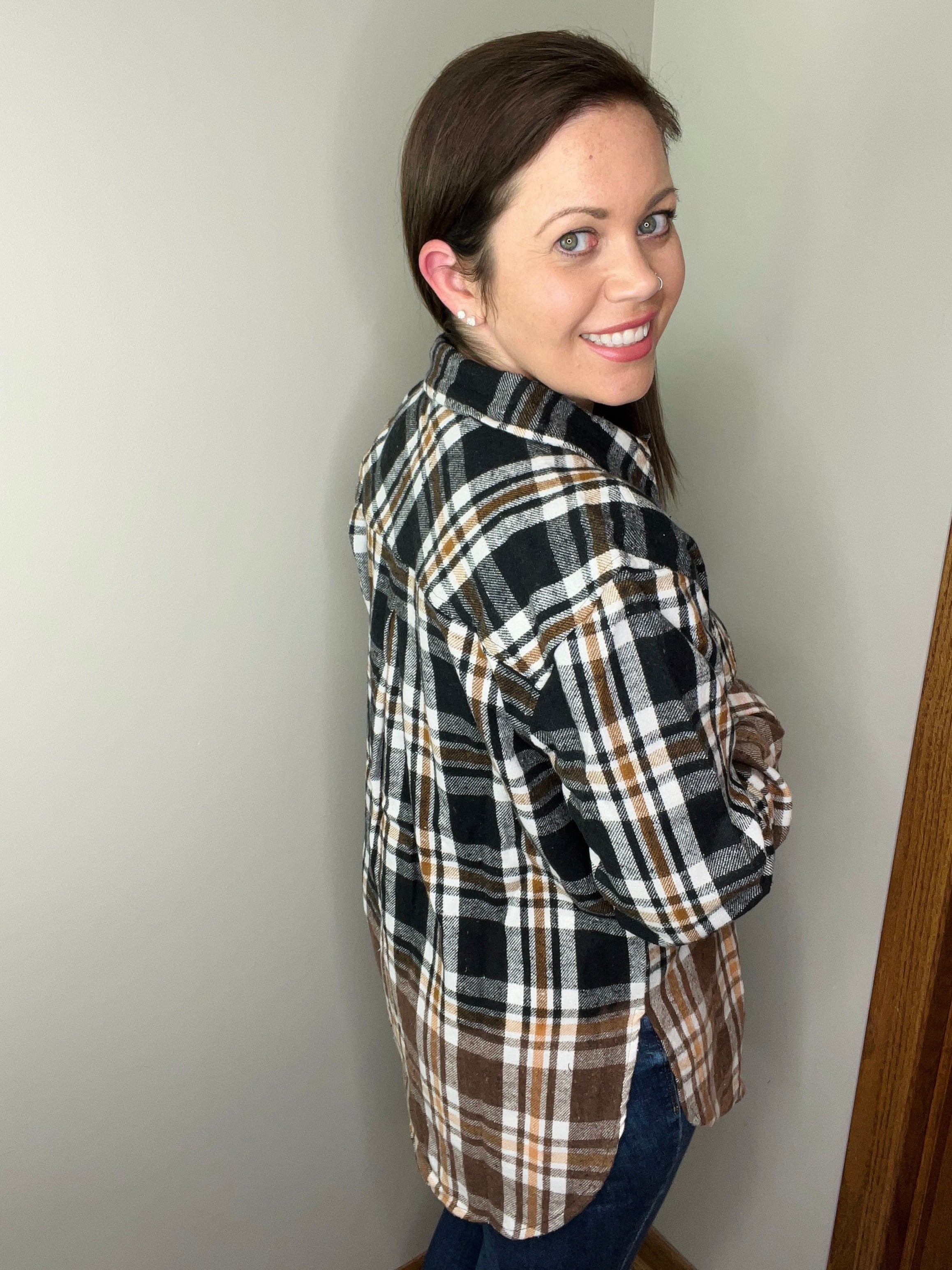 Pair This Flannel In Black/Camel