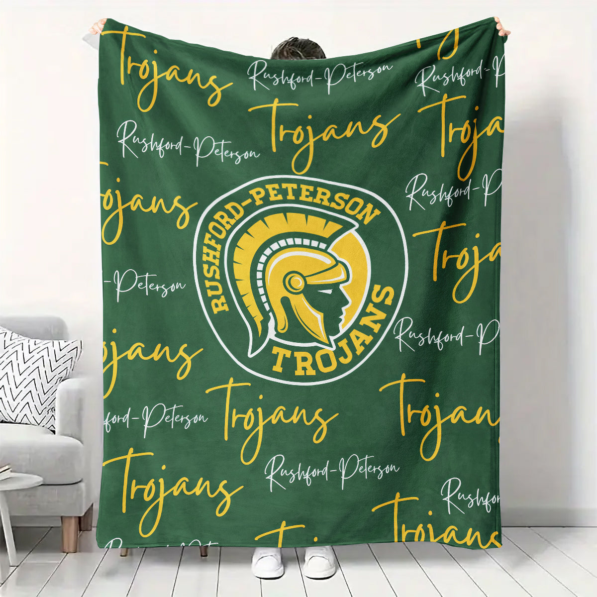 Rushford Peterson Trojans Fleece Blanket