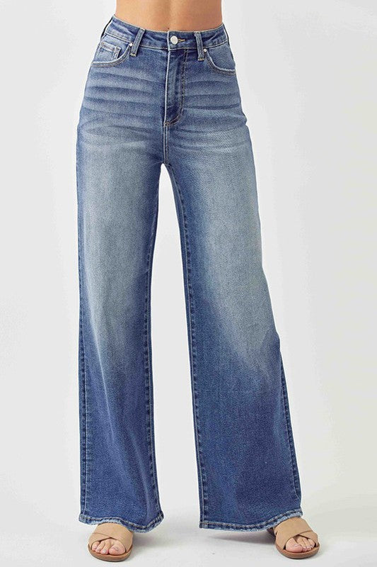 Requirements Wide Leg Long Inseam Risen Jeans