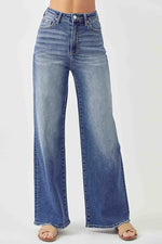 Load image into Gallery viewer, Requirements Wide Leg Long Inseam Risen Jeans
