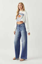 Load image into Gallery viewer, Requirements Wide Leg Long Inseam Risen Jeans
