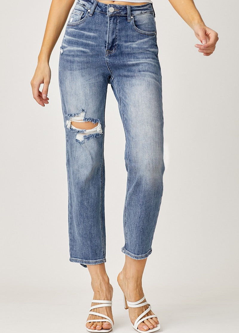 Oh Crop Risen Straight Jeans