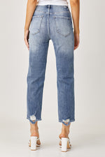 Load image into Gallery viewer, Oh Crop Risen Straight Jeans
