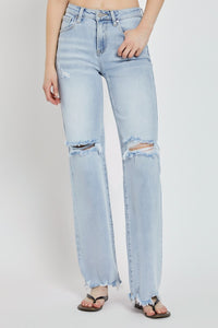 Keep It Light Risen Wide Leg Jeans