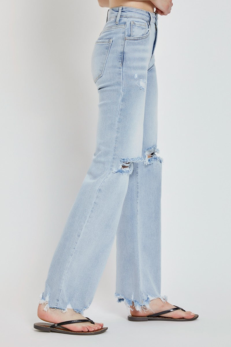 Keep It Light Risen Wide Leg Jeans