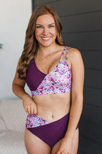 Load image into Gallery viewer, Near To Paradise Swim—Plum Floral (Top &amp; Bottoms Sold Separately)
