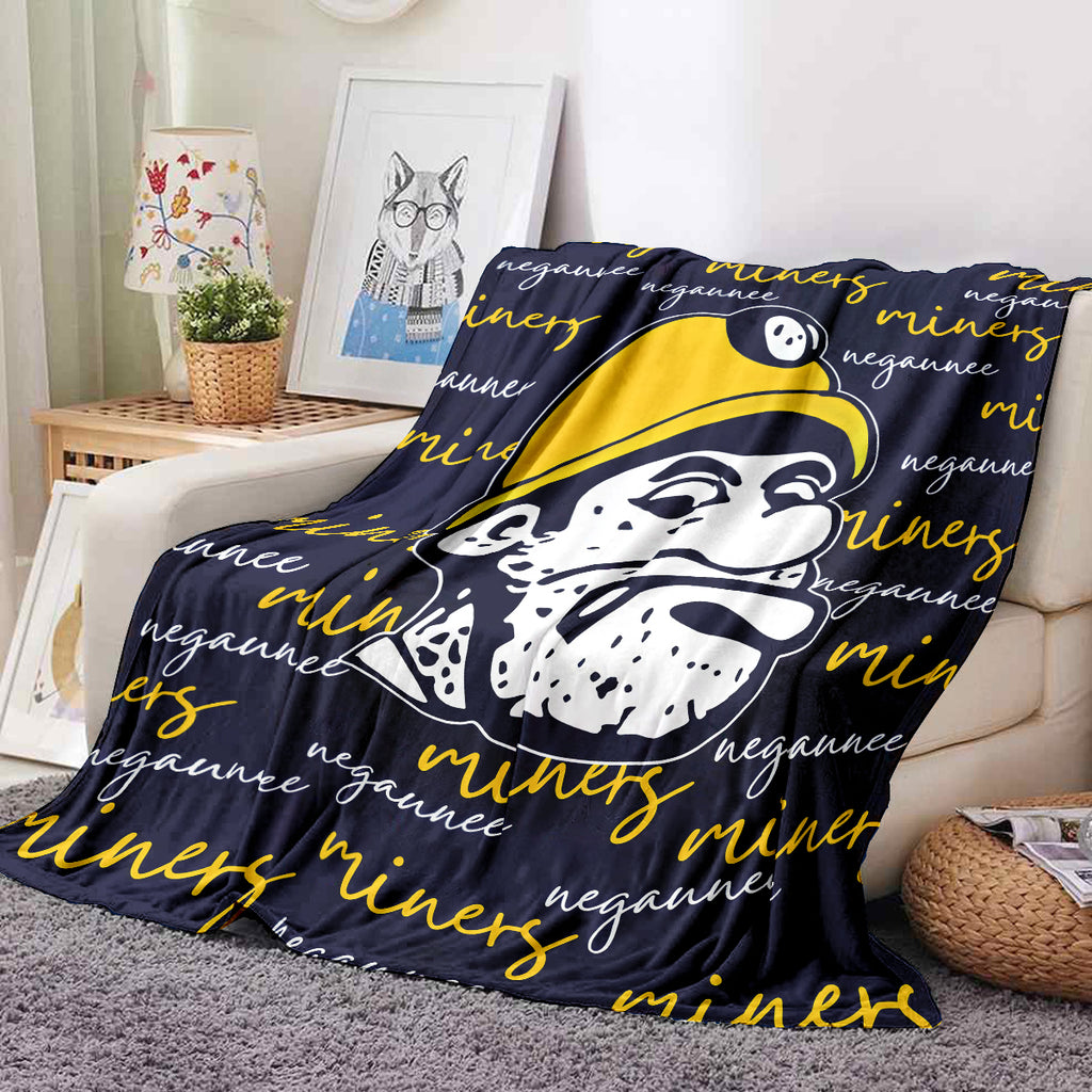 Negaunee Miners Retro Fleece Blanket