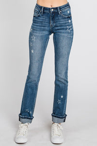 When The Stars Go Slim Straight Jeans By Petra