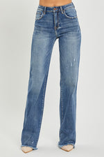 Load image into Gallery viewer, On The Rise Straight  Long Inseam Risen Jeans
